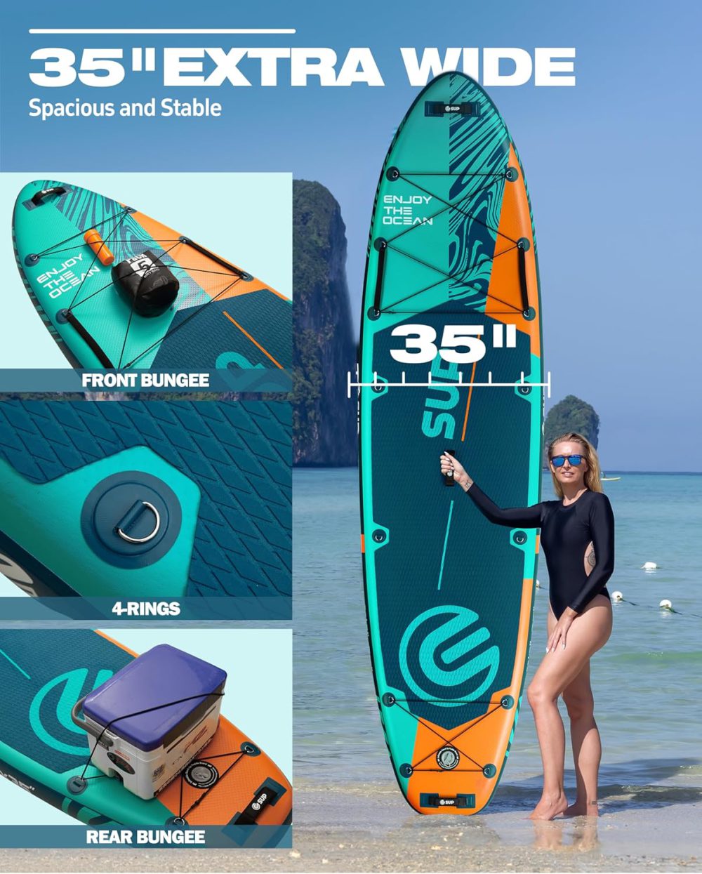 پدل برد Aruba Blue برند E-SUP - تصویر 3