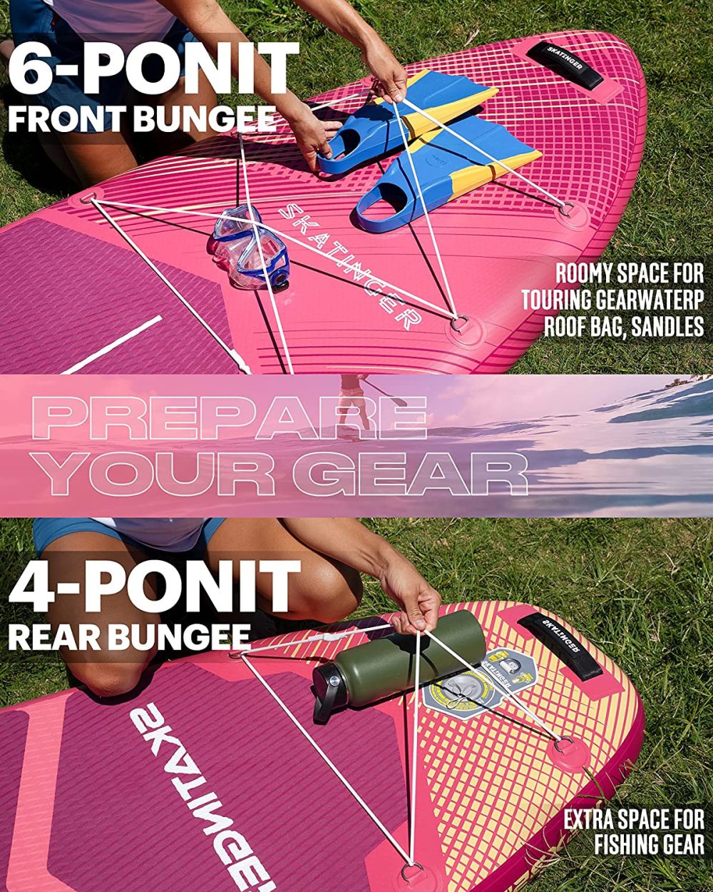 پدل برد SKATINGER مدل PINK - تصویر 3