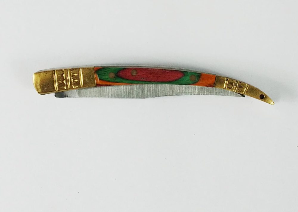 چاقو تاشو جیبی دسته چوبی - تصویر 4