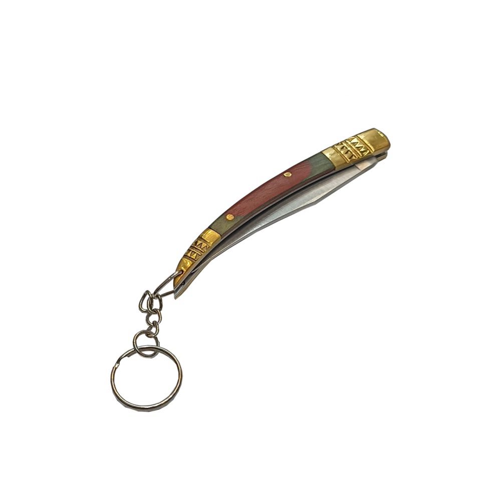 چاقو تاشو جیبی دسته چوبی - تصویر 2