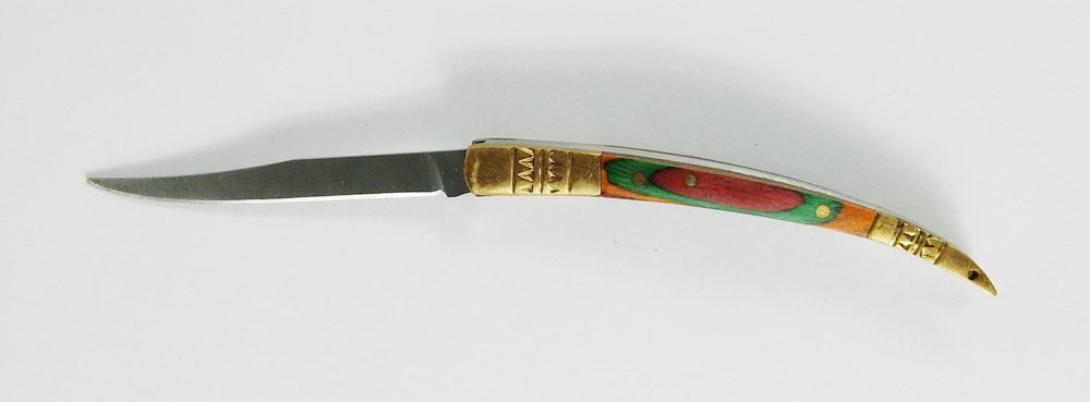 چاقو تاشو جیبی دسته چوبی - تصویر 3