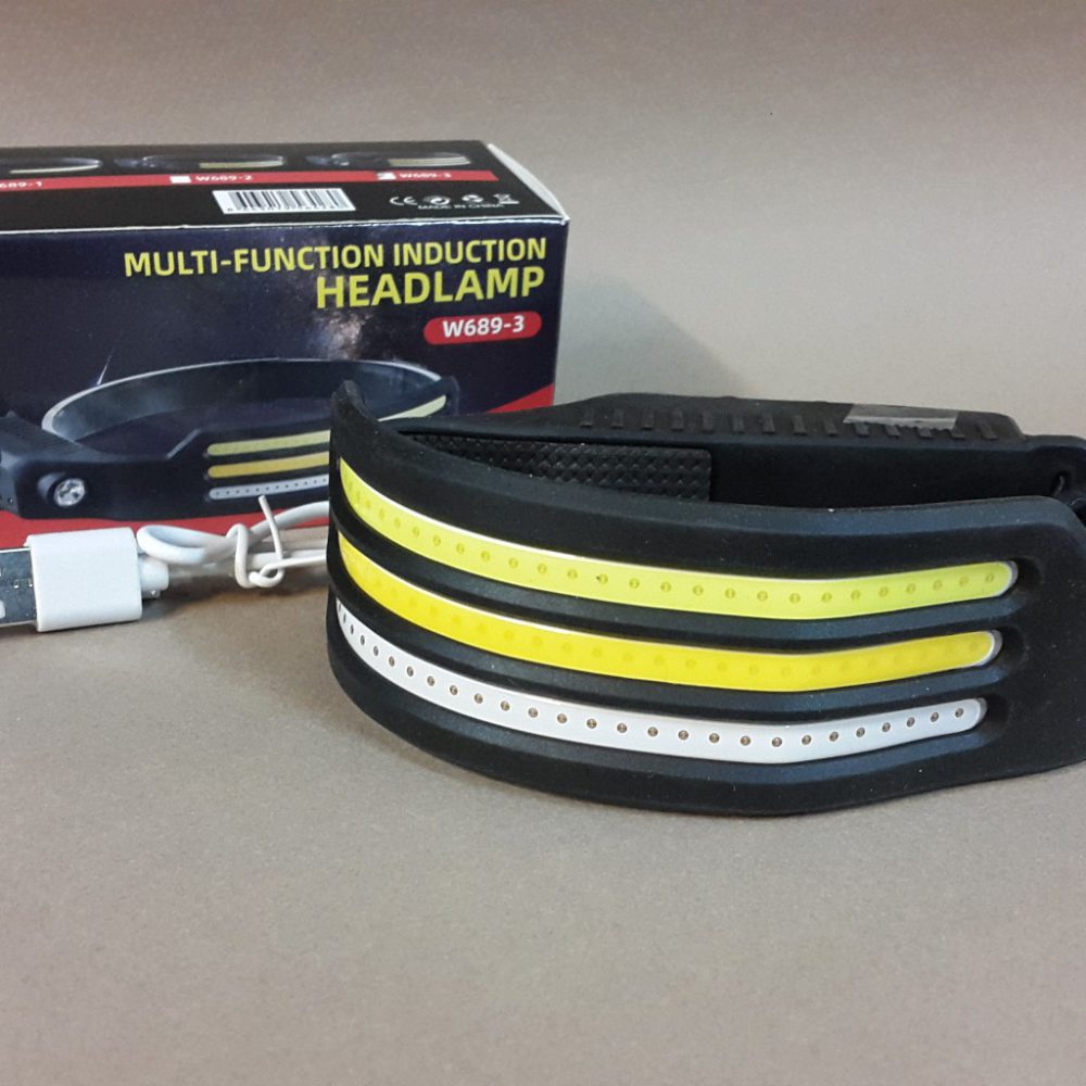 هدلامپ شارژی سنسور دار و ضد آب مدل W689-3 - تصویر 5