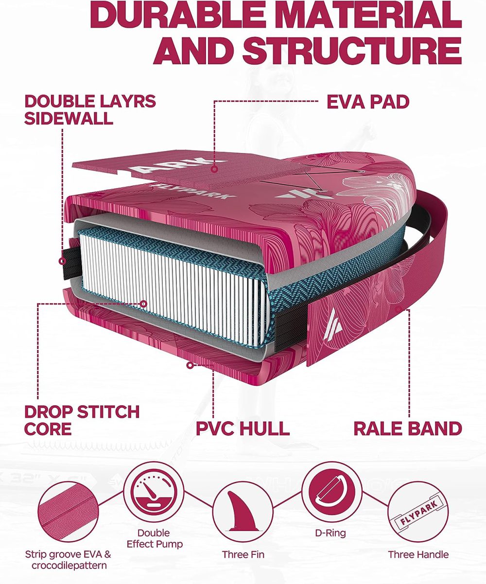 پدل برد FLYPARK مدل BLOOM PINK - تصویر 5