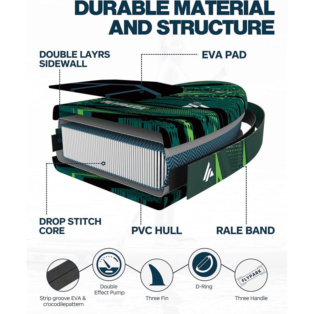 پدل برد FLYPARK مدل THRIVE GREEN - تصویر 4