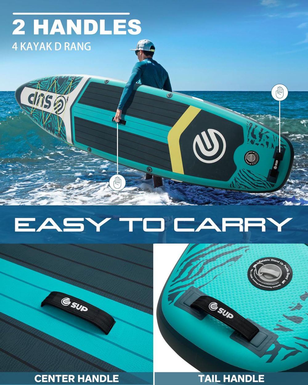 پدل برد E-SUP مدل لاجوردی AZURE - تصویر 2