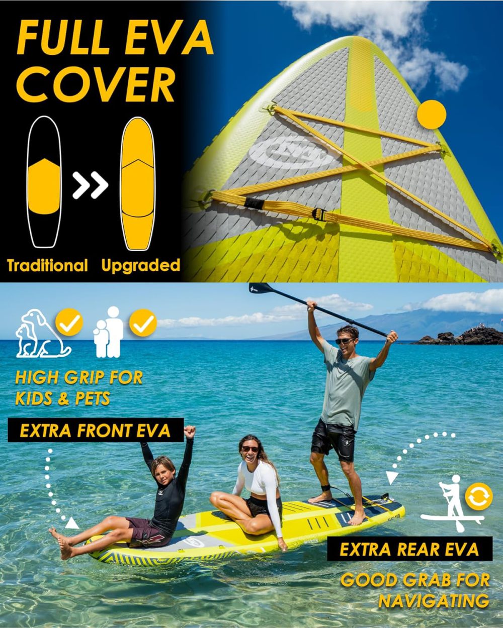 پدل برد موسی MOUSA مدل زرد Yellow - تصویر 3