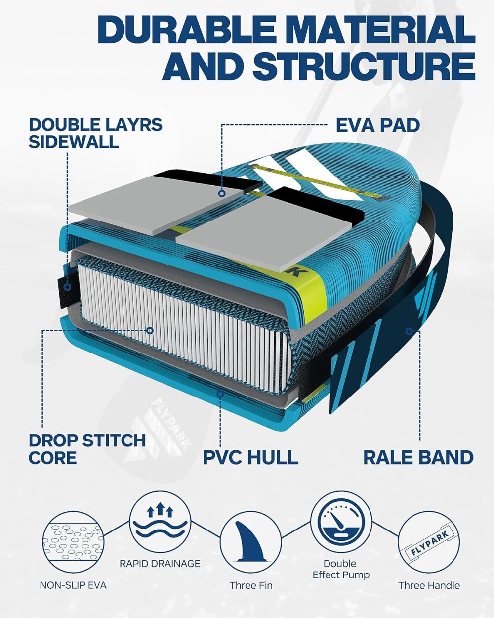 پدل برد FLYPARK مدل FISHING - تصویر 8