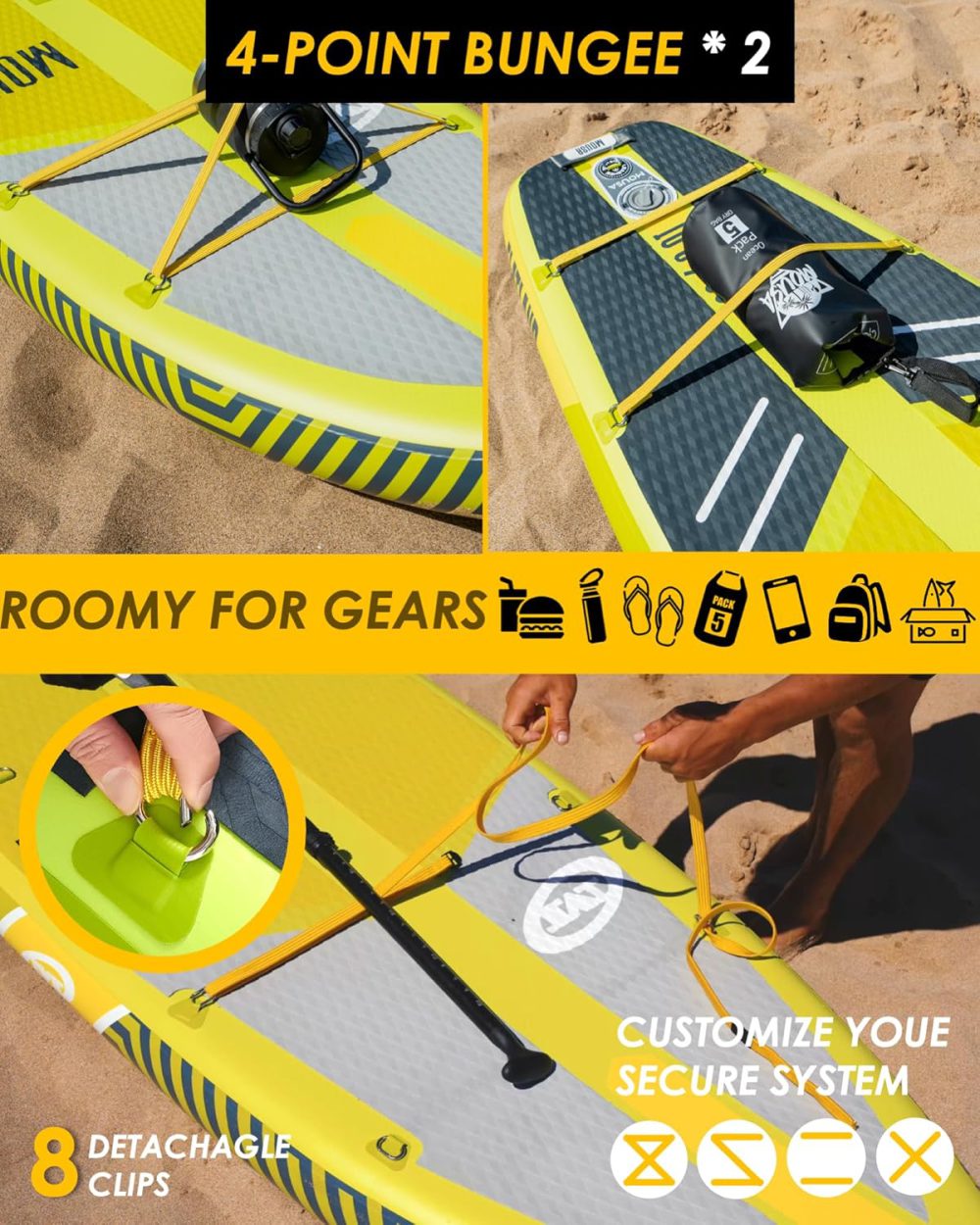 پدل برد موسی MOUSA مدل زرد Yellow - تصویر 5