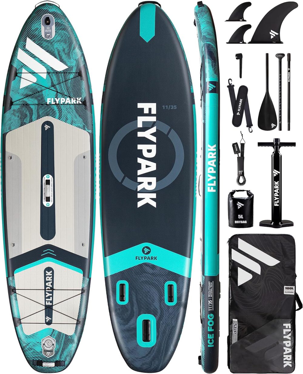 پدل برد FLYPARK مدل ice fog blue green - تصویر 2