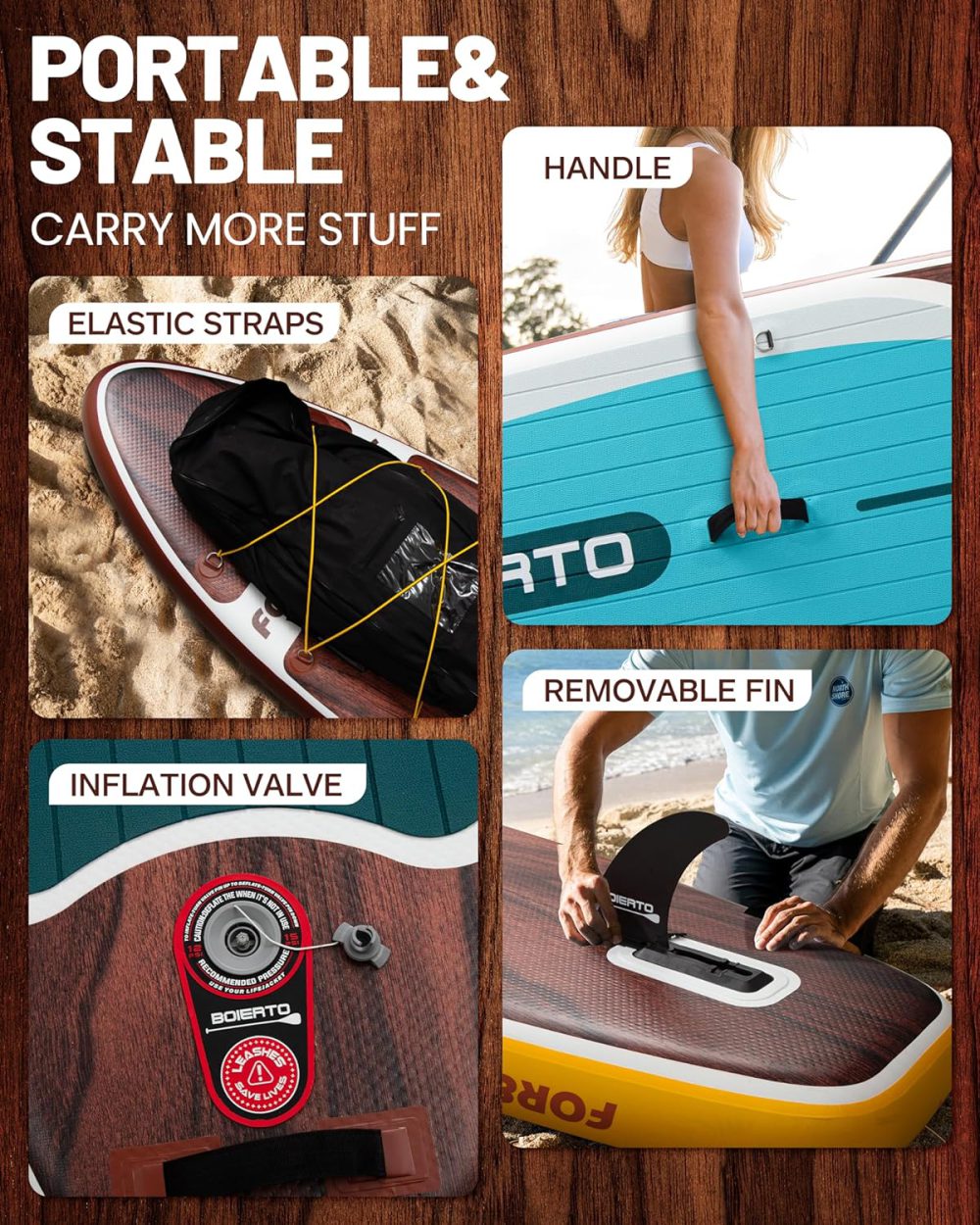 پدل برد بوییرتو BOIERTO مدل FOREST MIST DARK - تصویر 3