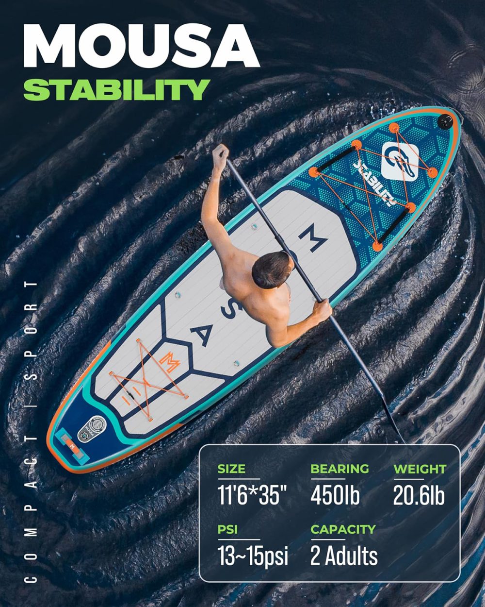 پدل برد موسی MOUSA مدل کروکودیل Crocodile - تصویر 2