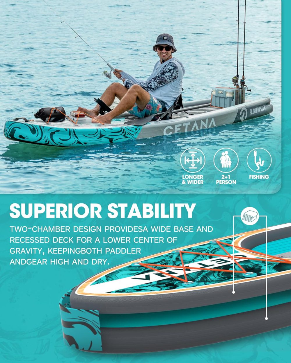 پدل برد ستانا CETANA مدل سراب اقیانوس - تصویر 3