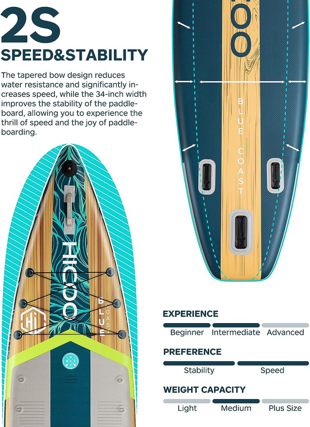 پدل برد HICOO مدل BLUE COAST1 poro - تصویر 4