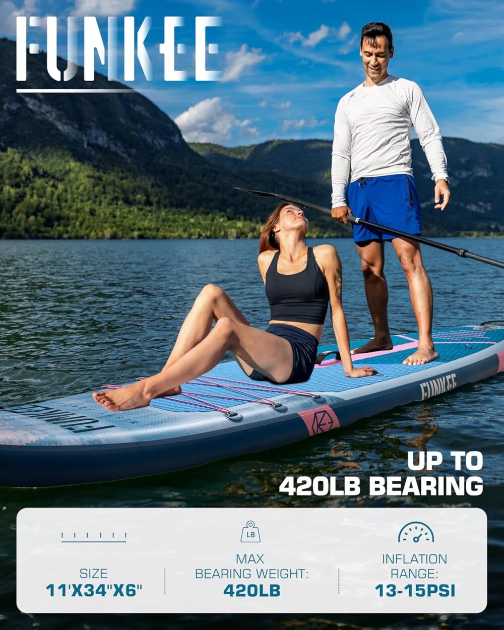 پدل برد فانکی FUNKEE مدل جزر و مد سرخ Blush Tide - تصویر 2