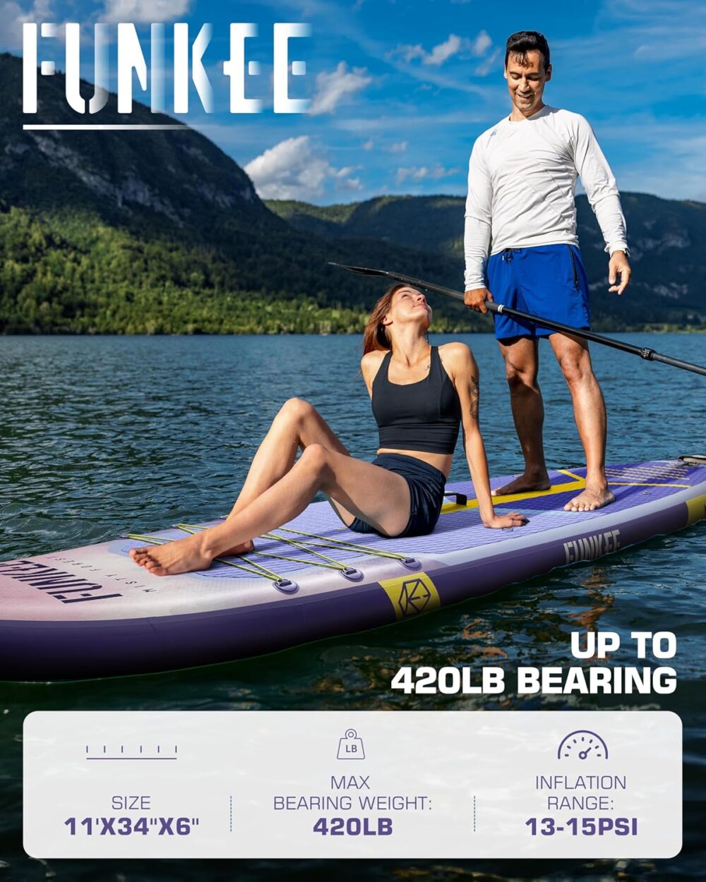 پدل برد فانکی FUNKEE مدل مه اسطوخودوس Lavender mist - تصویر 4