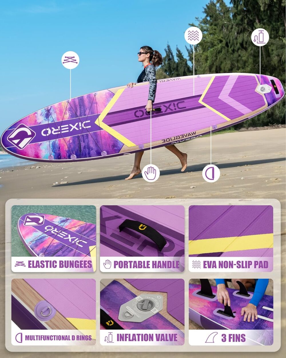 پدل برد دیکسرو DIXERO مدل بنفش PURPLE - تصویر 2