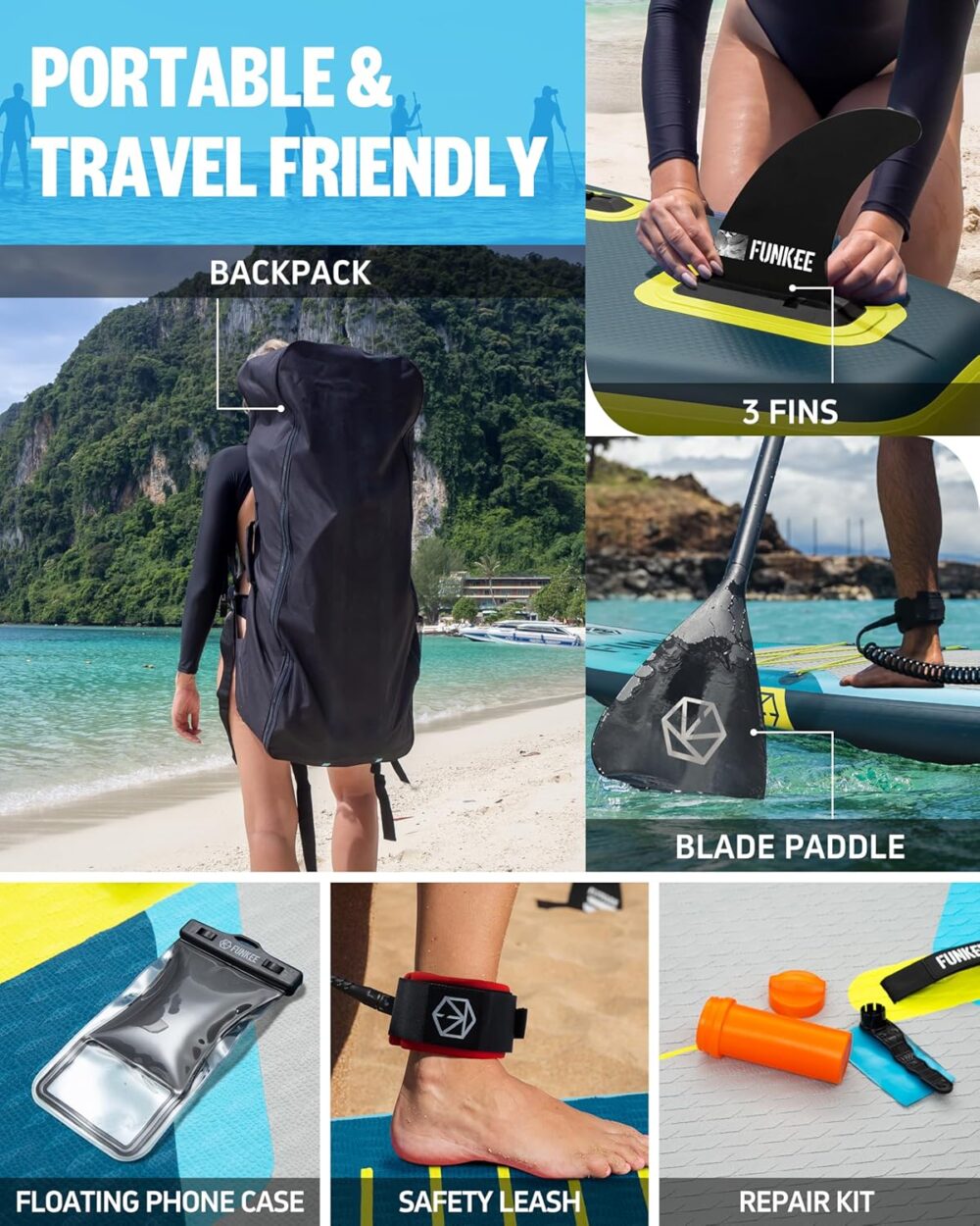 پدل برد فانکی FUNKEE مدل نسیم اقیانوس ocean breeze - تصویر 5