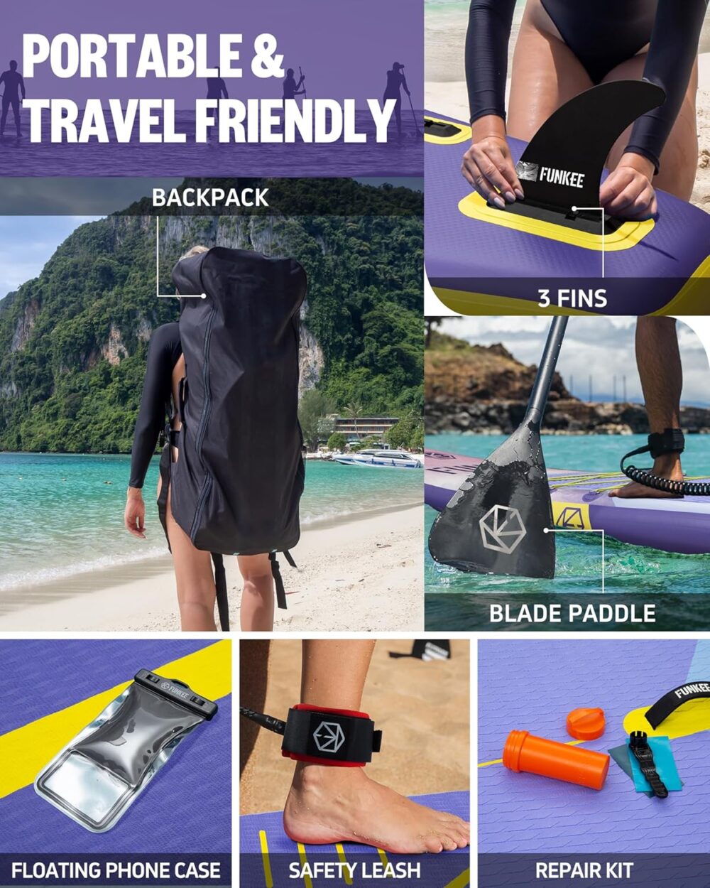 پدل برد فانکی FUNKEE مدل مه اسطوخودوس Lavender mist - تصویر 5