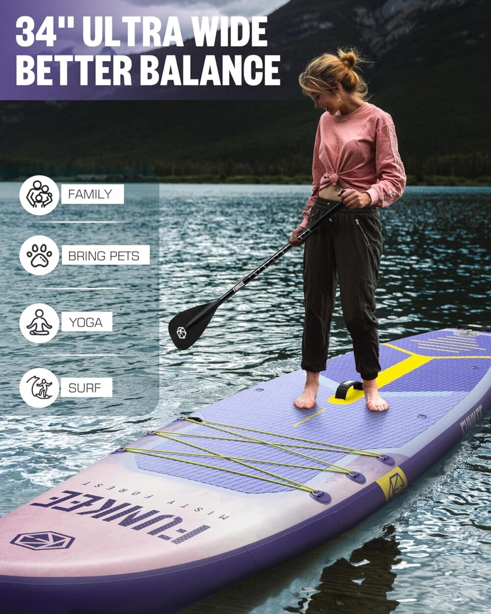 پدل برد فانکی FUNKEE مدل مه اسطوخودوس Lavender mist - تصویر 2