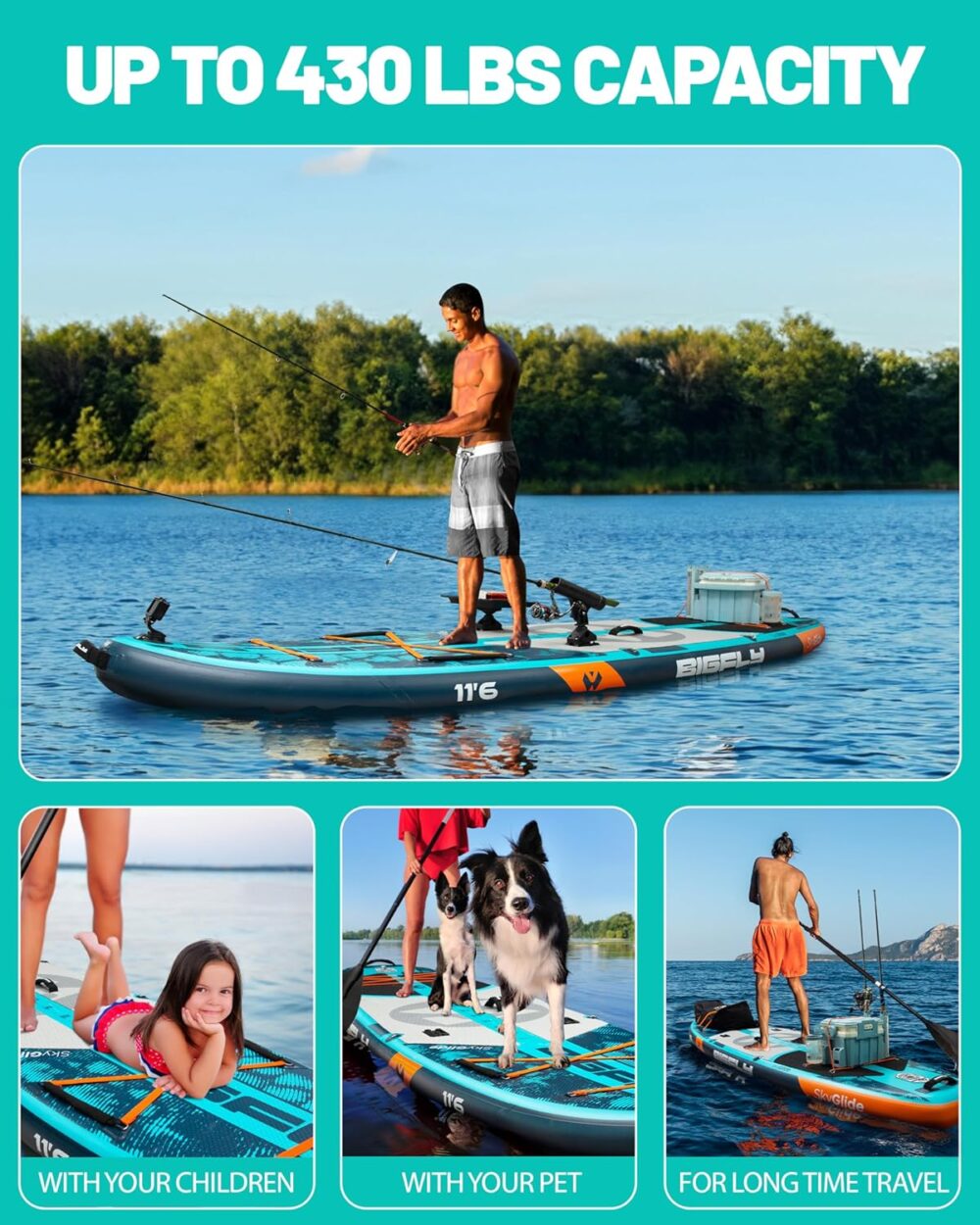 پدل برد بیگ فلای BIGFLY مدل SKY GLIDE PRO FISHING - تصویر 6