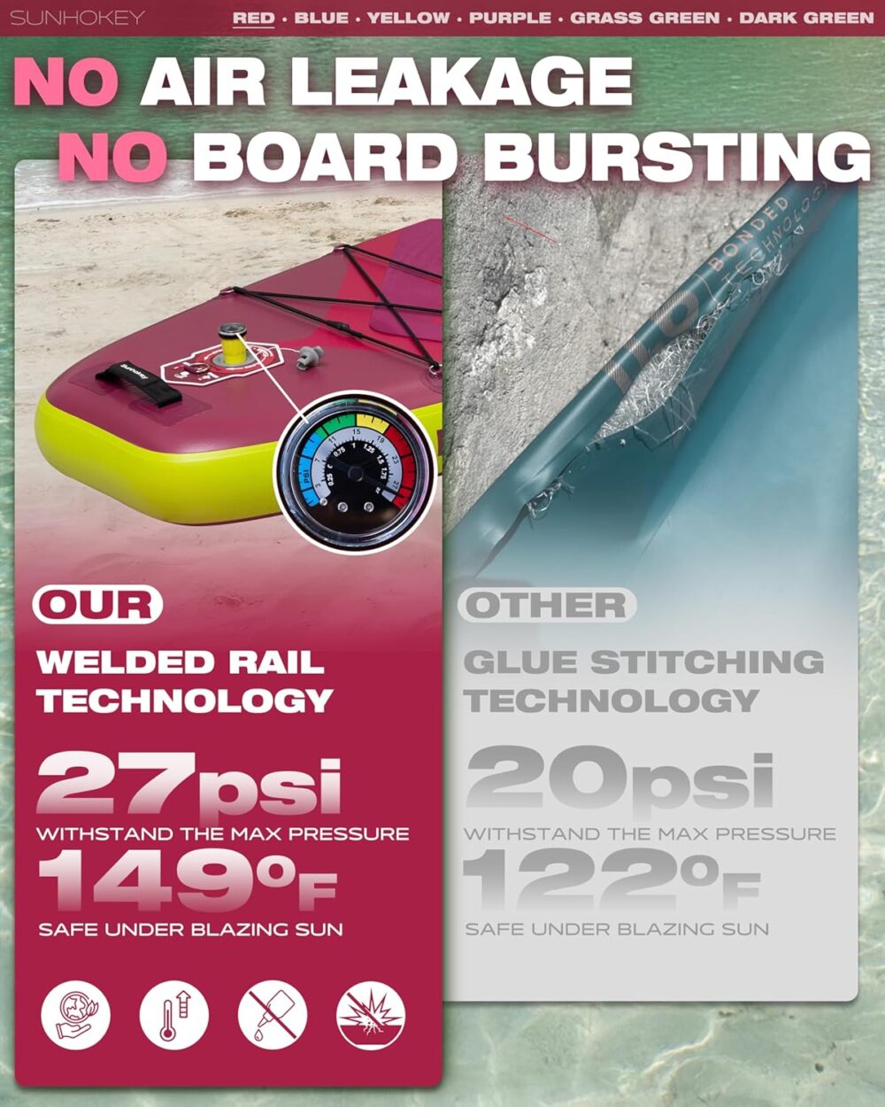 پدل برد سان هوکی SUNHOKEY مدل یاقوت زرشکی Crimson Ruby - تصویر 3