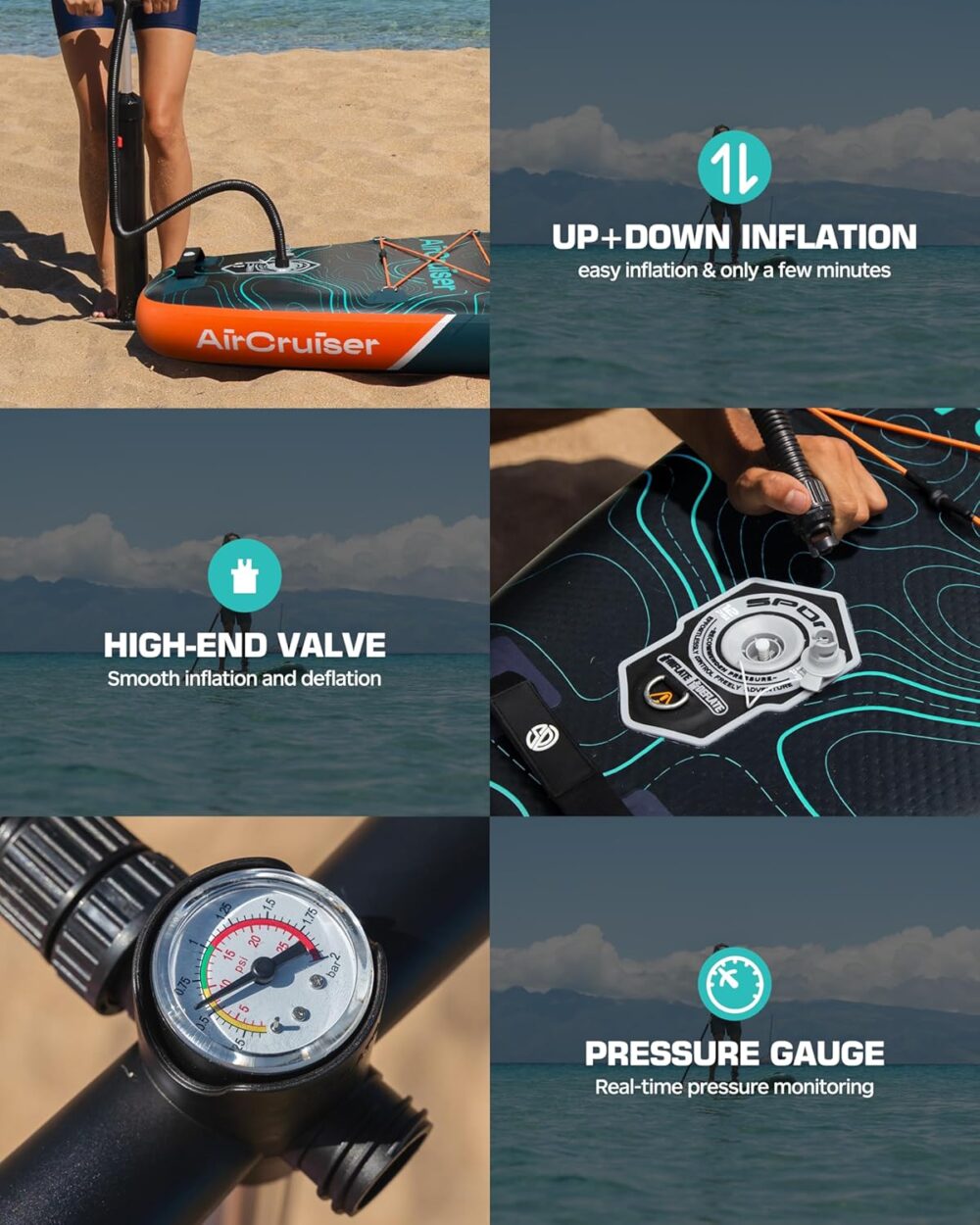 پدل برد اسپوریت SPORIT مدل BLUE GREEN STD - تصویر 3