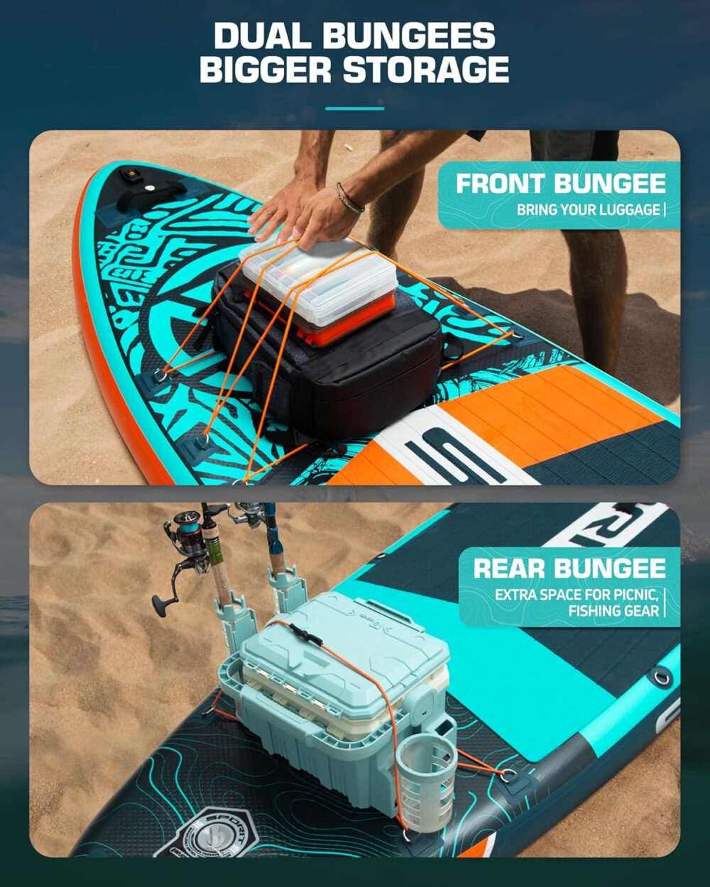 پدل برد اسپوریت SPORIT مدل BLUE GREEN STD - تصویر 4