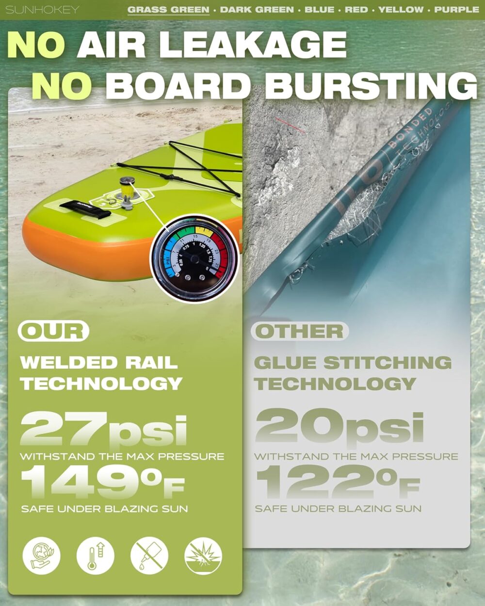 پدل برد سان هوکی SUNHOKEY مدل درخشش سرسبز Verdant Glow - تصویر 3