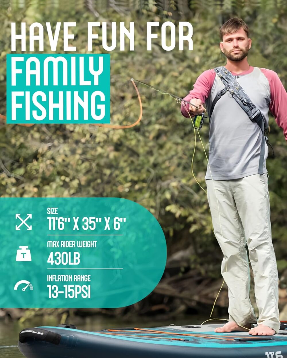 پدل برد بیگ فلای BIGFLY مدل SKY GLIDE PRO FISHING - تصویر 3