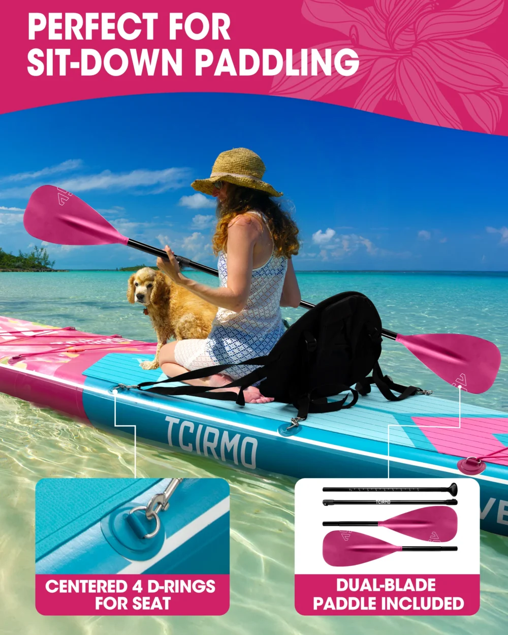 پدل برد تسرمو TCIRMO مدل WAVE RHYTHM PINK - تصویر 6