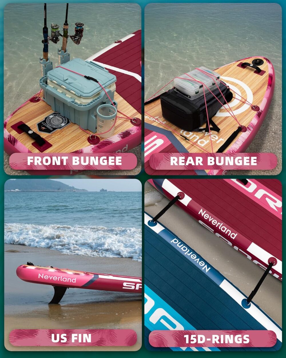 پدل برد اسپوریت SPORIT NEVER LAND مدل ROSE RED - تصویر 4