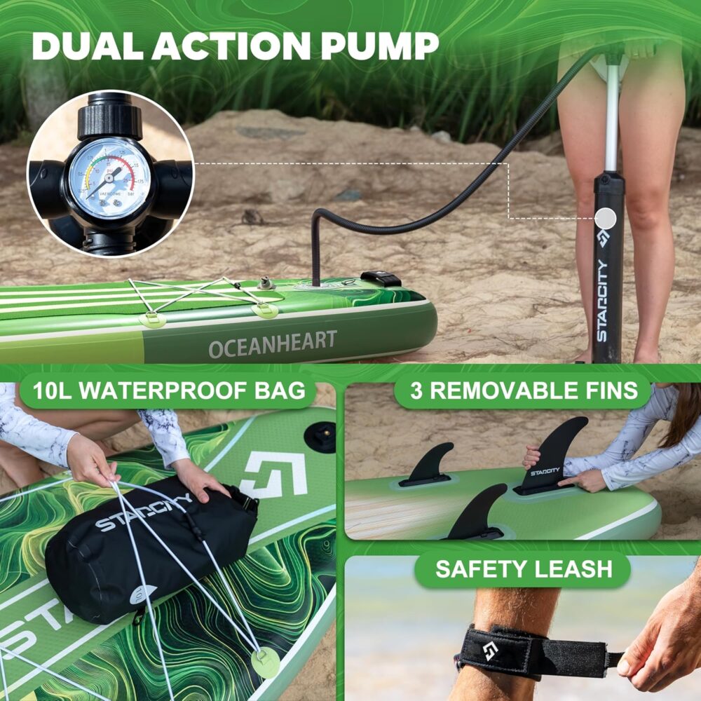 پدل برد استار سیتی STARCITY مدل OCEANHEART GREEN - تصویر 4