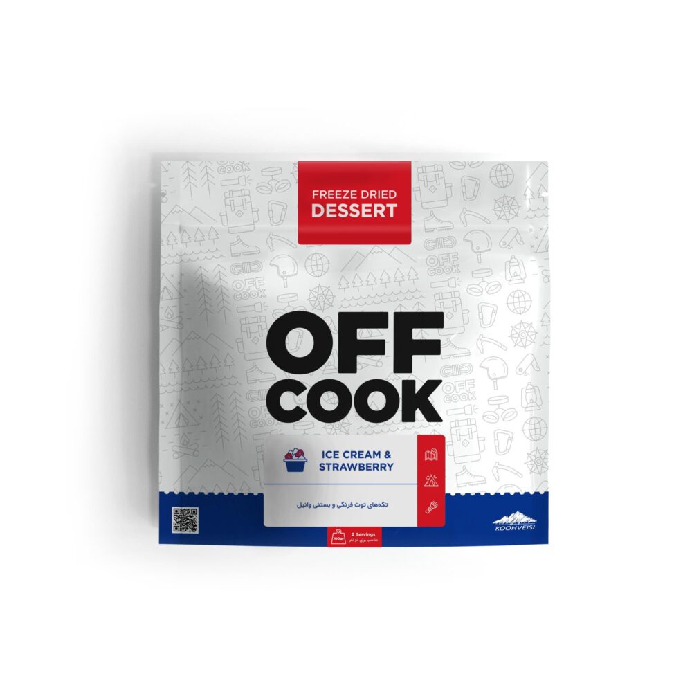 آف کوک تکه های توت فرنگی و بستنی وانیل OFF COOK - تصویر 2