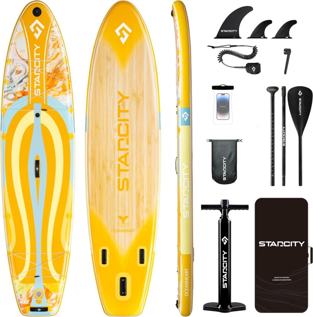 پدل برد استار سیتی STARCITY مدل OCEANHEART YELLOW