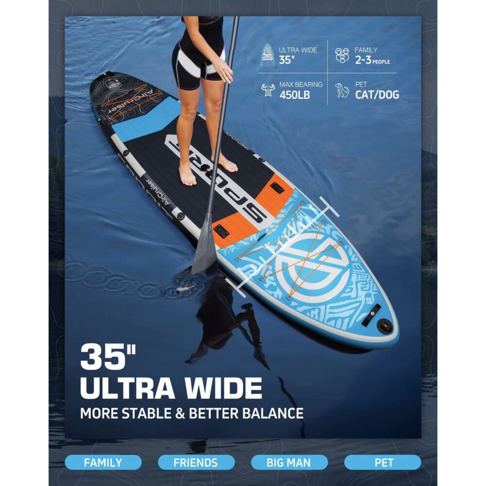 پدل برد اسپوریت SPORIT AIR CRUISER مدل PRO FISHING طرح BLUE GREY - تصویر 5