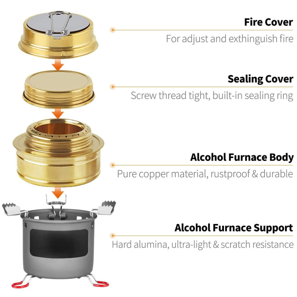 اجاق الکلی پایه دار الوکس Alocs مدل CS-B13 - تصویر 3