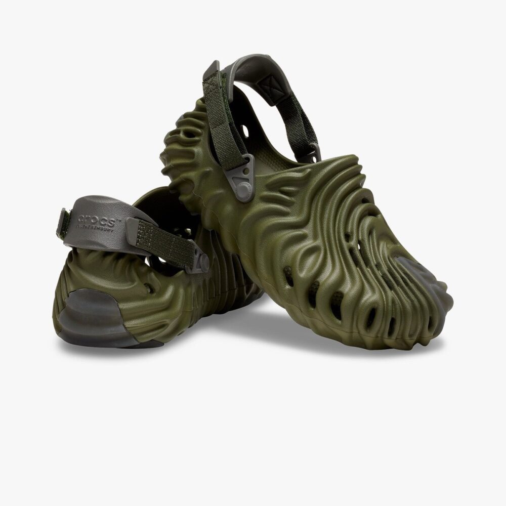 صندل کراکس CROCS مدل بمبوری رنگ سبز تیره - تصویر 3