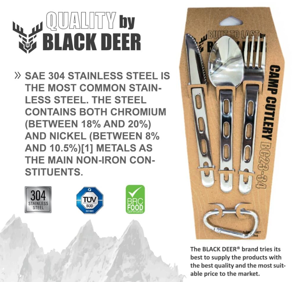 ست قاشق، چنگال و چاقو برند بلک دیرBLACK DEER استیل - تصویر 4