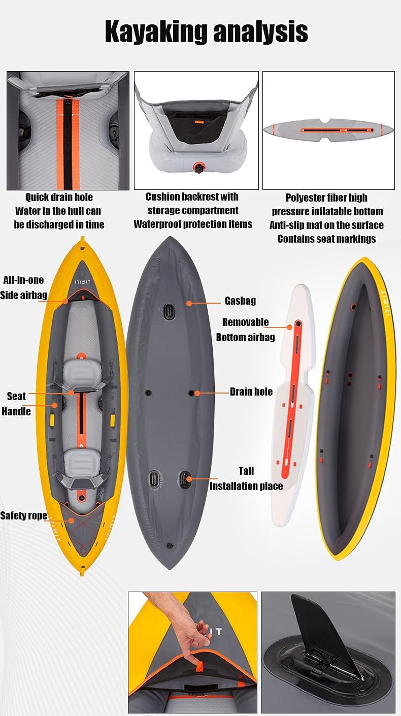 کایاک 2 نفره برند ITIWIT خاکستری - تصویر 2