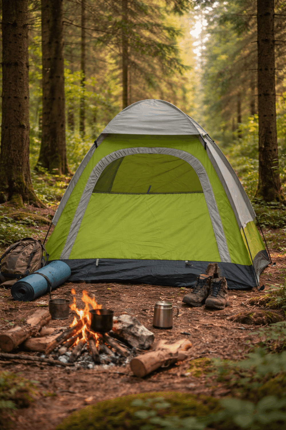 چادر دو نفره کلمن مدل Go Adventure سبز روشن - تصویر 2