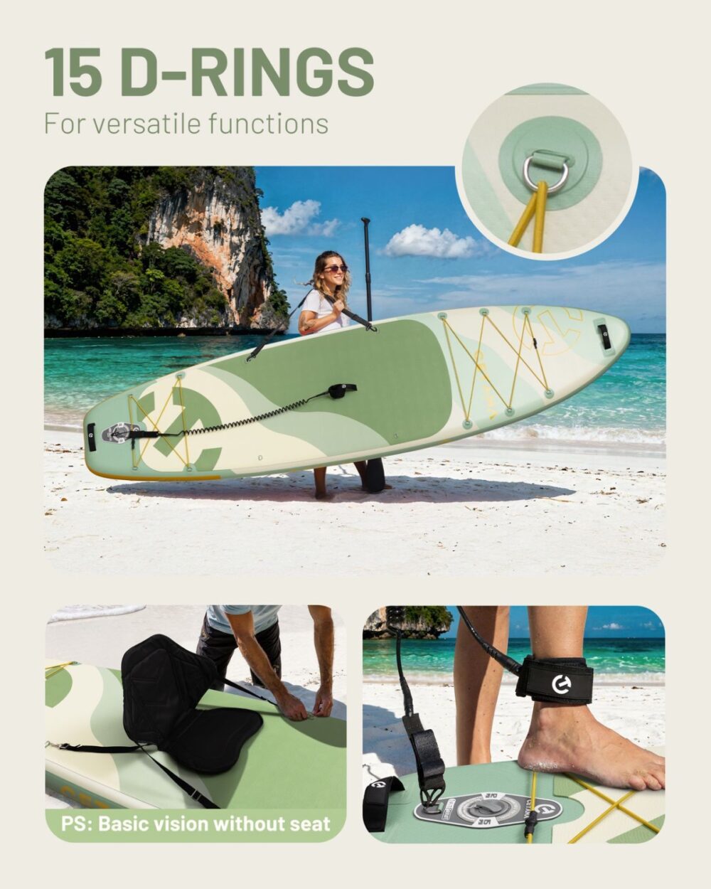پدل برد ستانا CETANA مدلStitlwave Light Green - تصویر 2