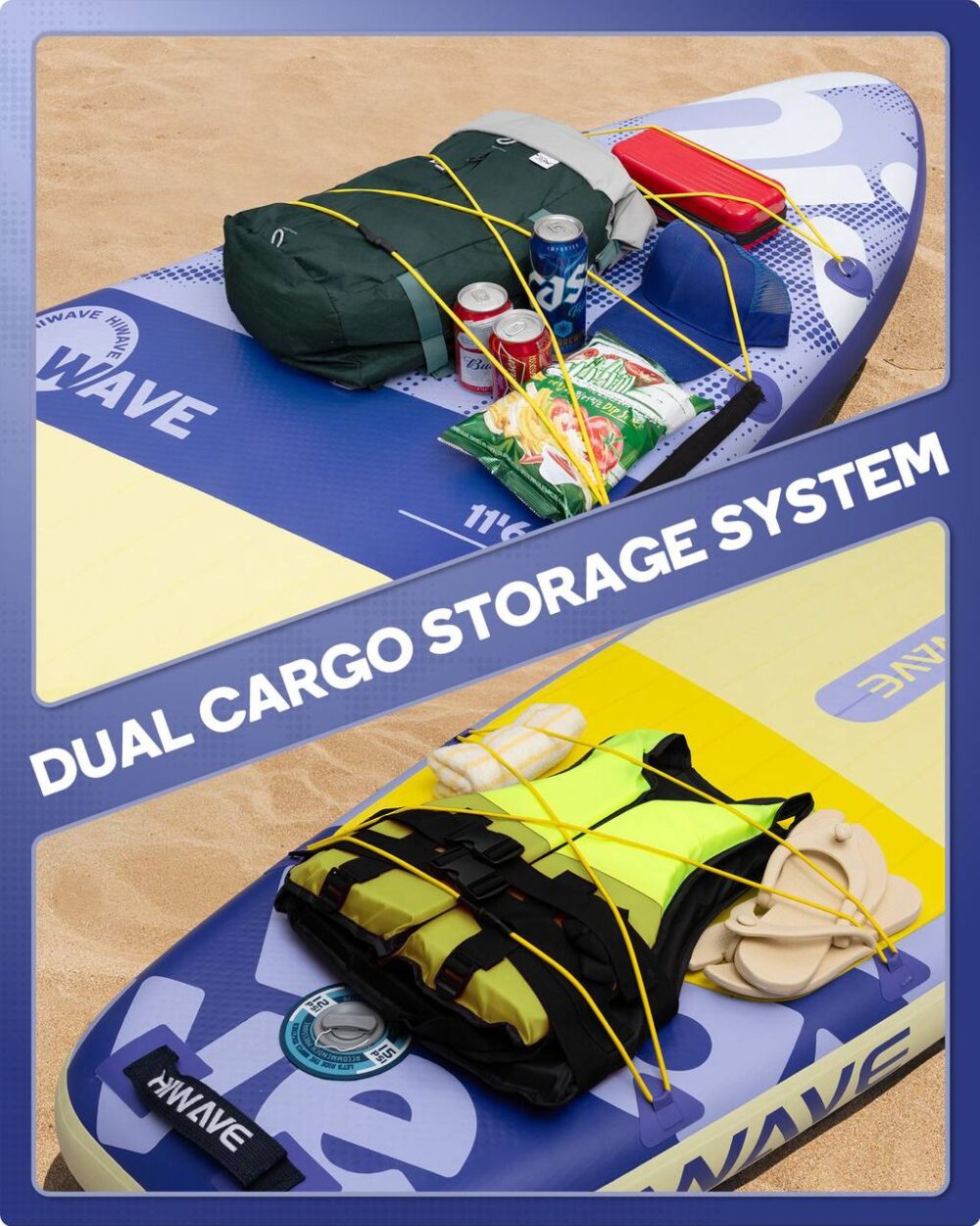 پدل برد برند HIWAVE مدل YELLOW-PURPLE ENJO - تصویر 3