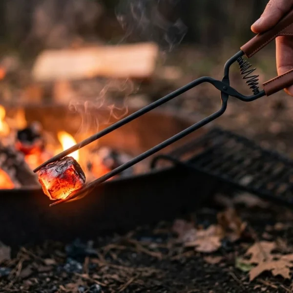 انبر ذغال لايف کمپ مدل ember با کاور چرمی